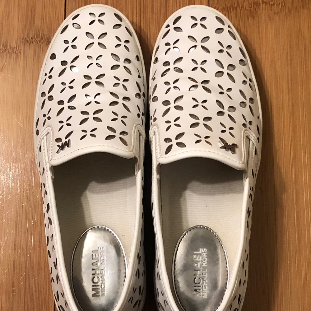 Michael Kors “Keaton” White Sneakers Size 7.5